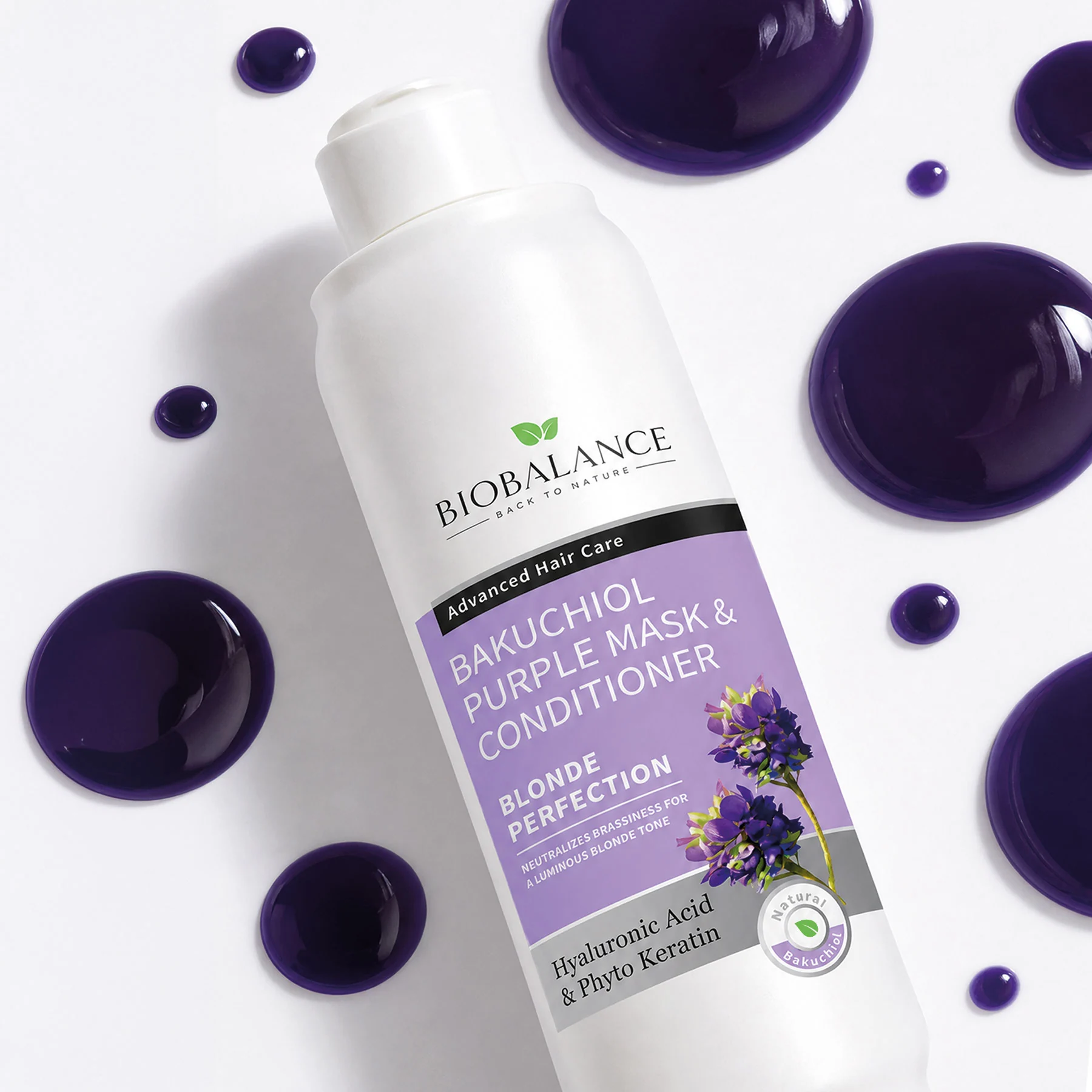 Biobalance Bakuchiol Purple Mask capelli 330 ml antigiallo