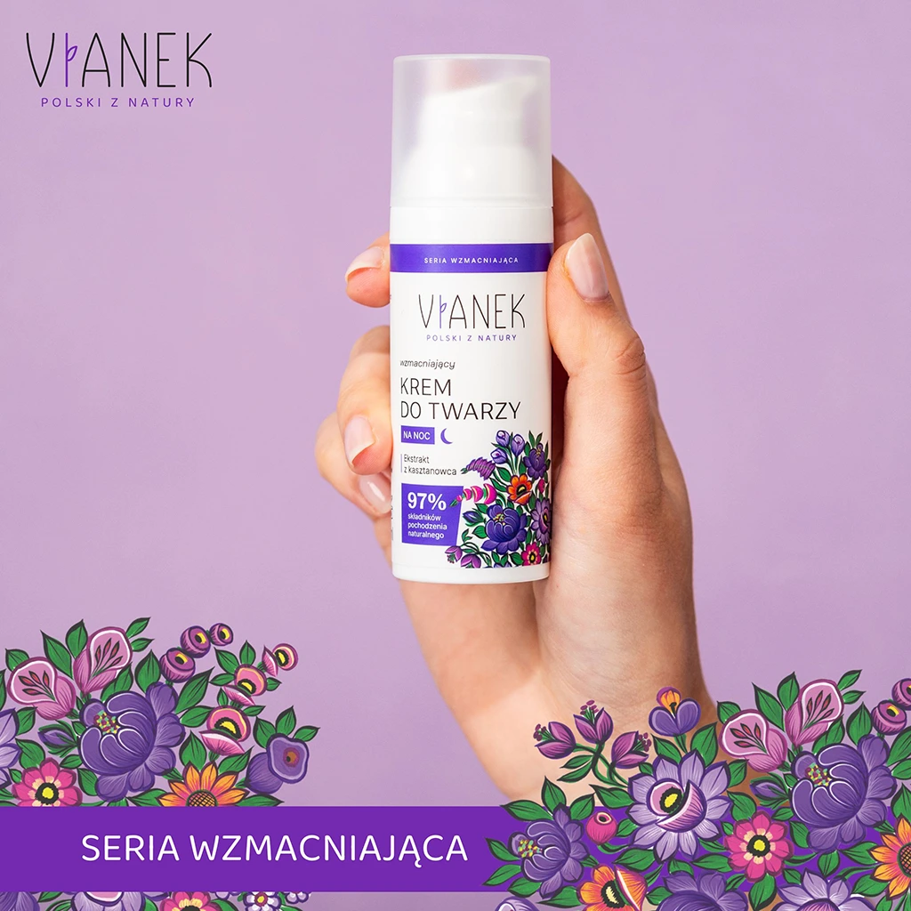 Vianek Crema Viso Notte Rinforzante 50 ml Pelle Sensibile