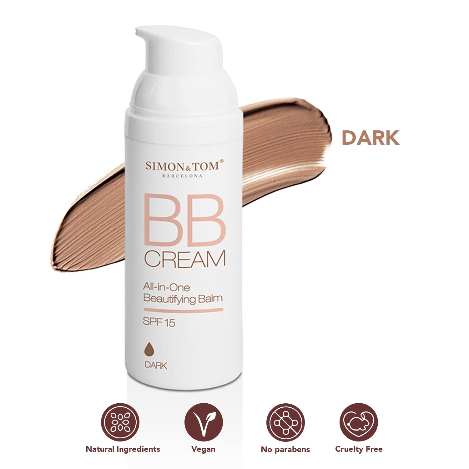 Simon & Tom BB Cream viso scuro SPF15 50 ml idratante