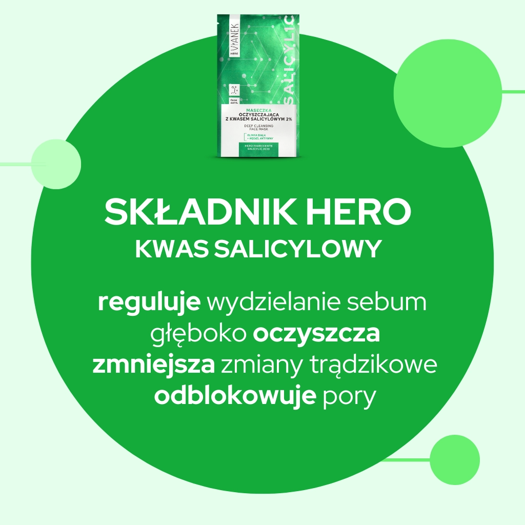 Vianek Hero Maschera Viso Acido Salicilico Bustina 10 ml Sebum