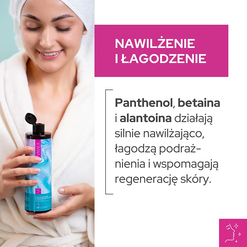 Vianek Prebiotico acqua micellare viso acido salicilico