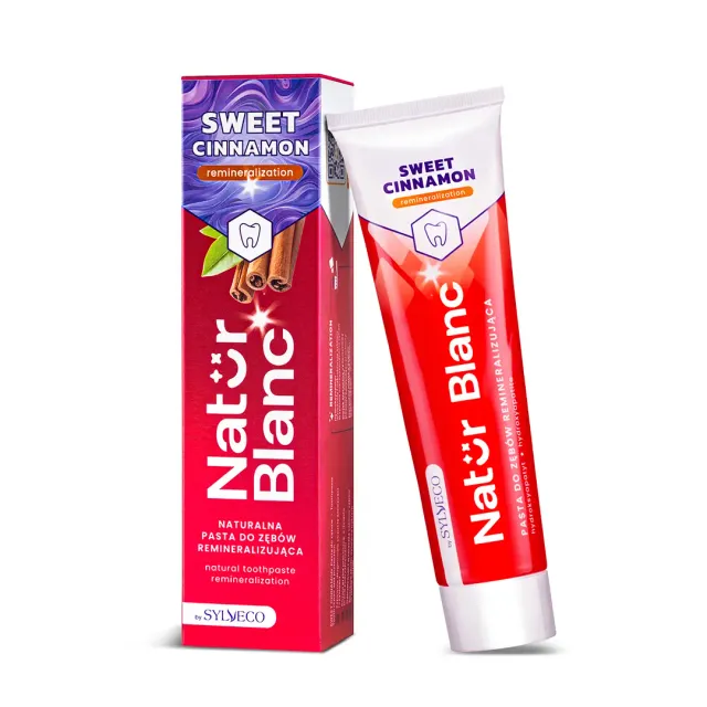 Sylveco Natur Blanc dentifricio Sweet Cinnamon smalto
