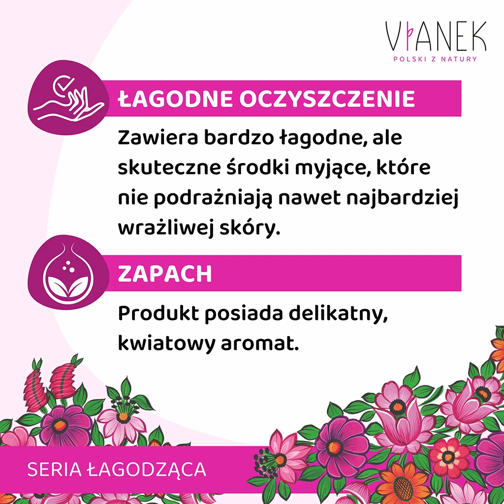 Vianek schiuma detergente viso lenitiva pelle sensibile