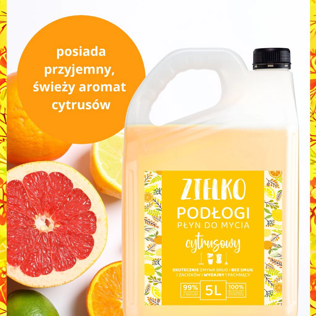 ZIELKO pavimenti detergente agrumi 5L senza aloni