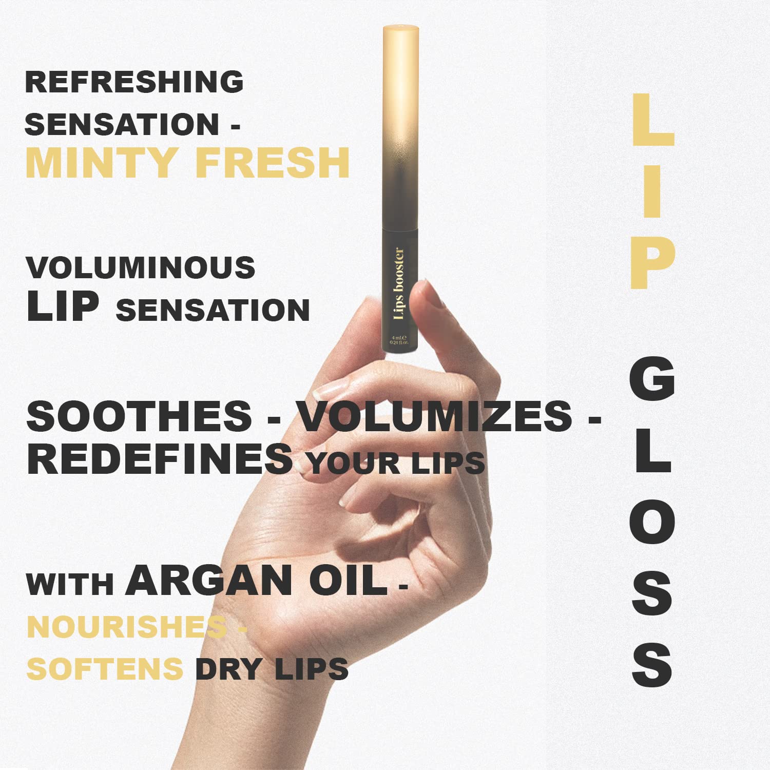 Simon & Tom Lip Booster lip gloss volumizzante 4 ml argan
