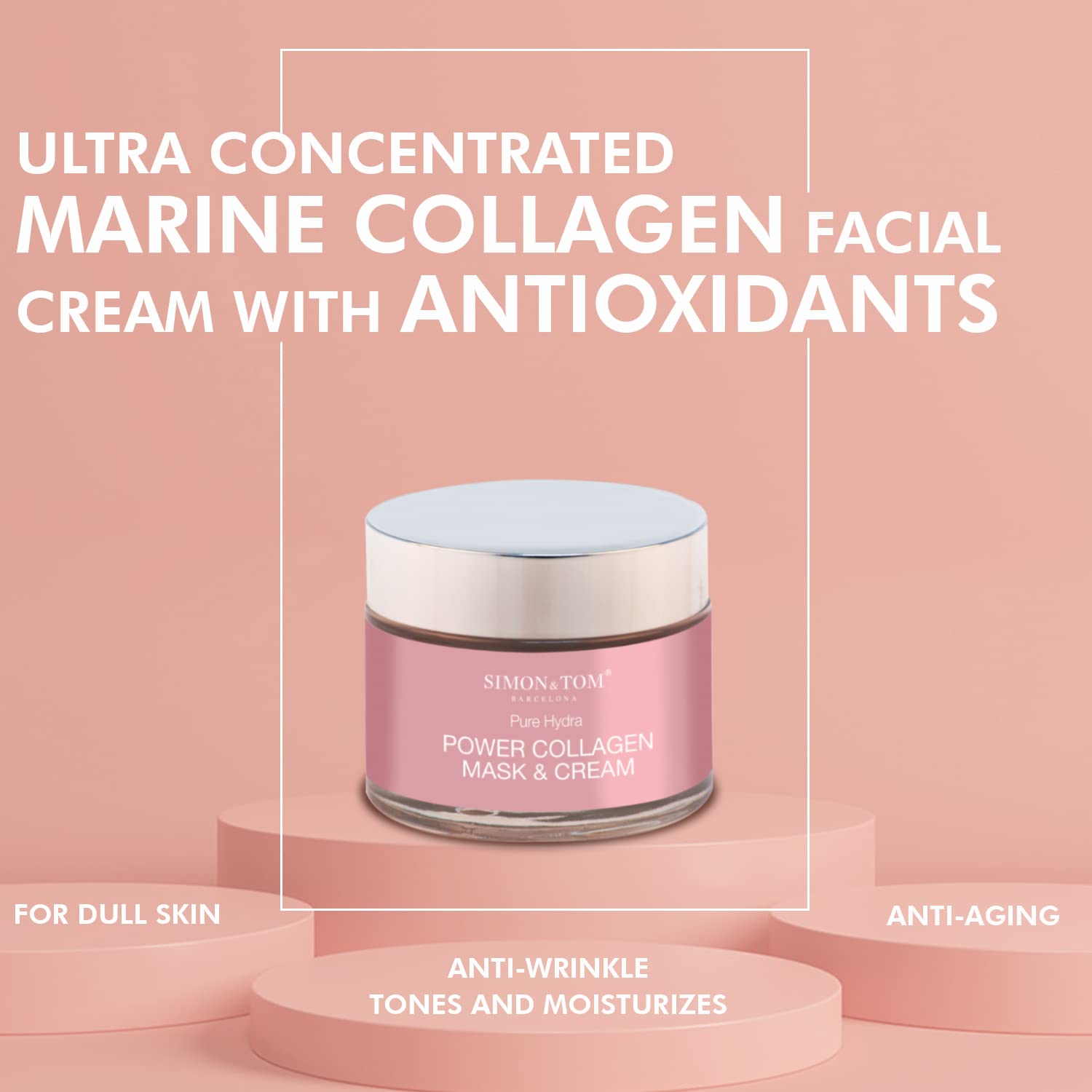 Simon & Tom Power Collagen crema maschera viso 50 ml liftante