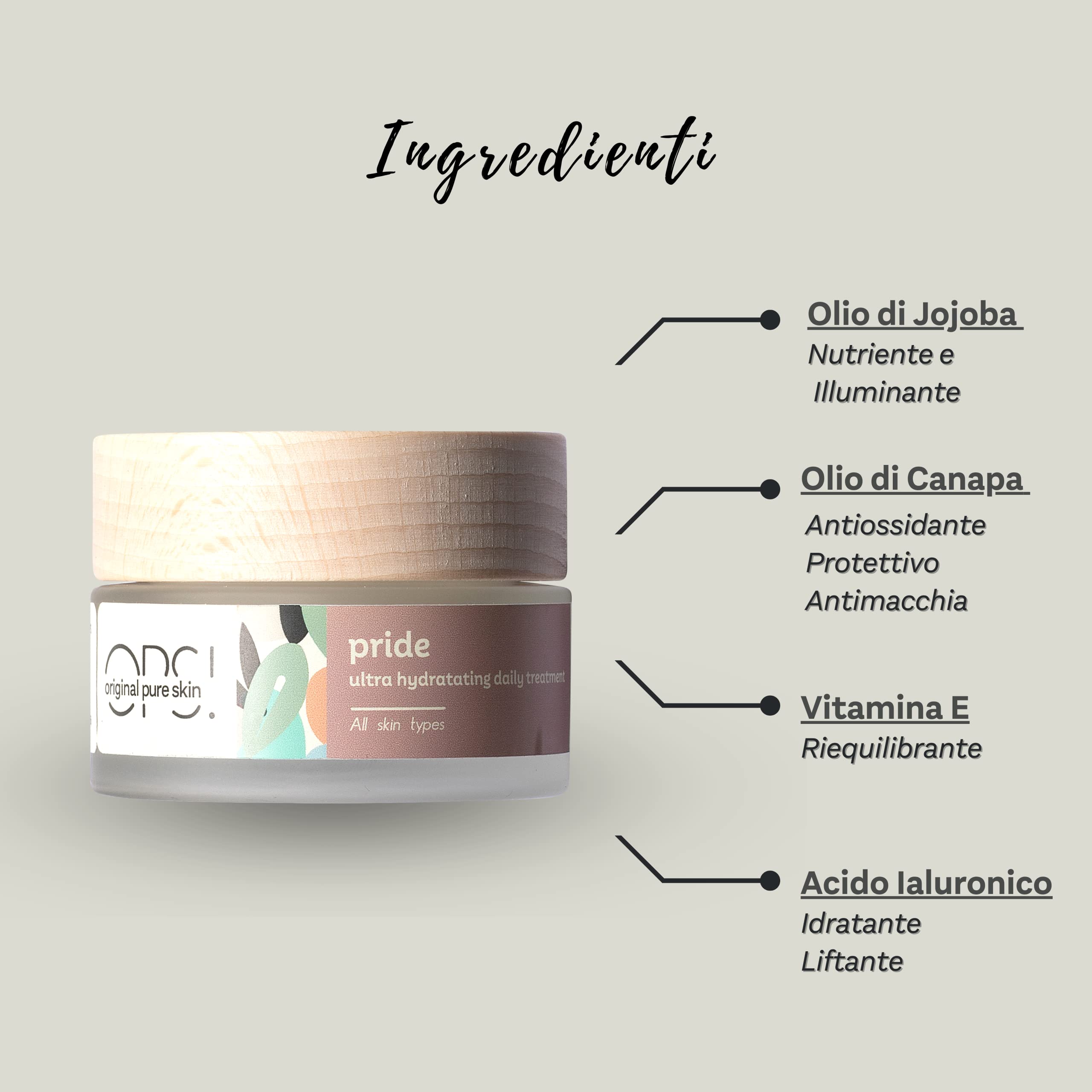 OPS! Pride crema viso antirughe acido ialuronico 50 ml idratante