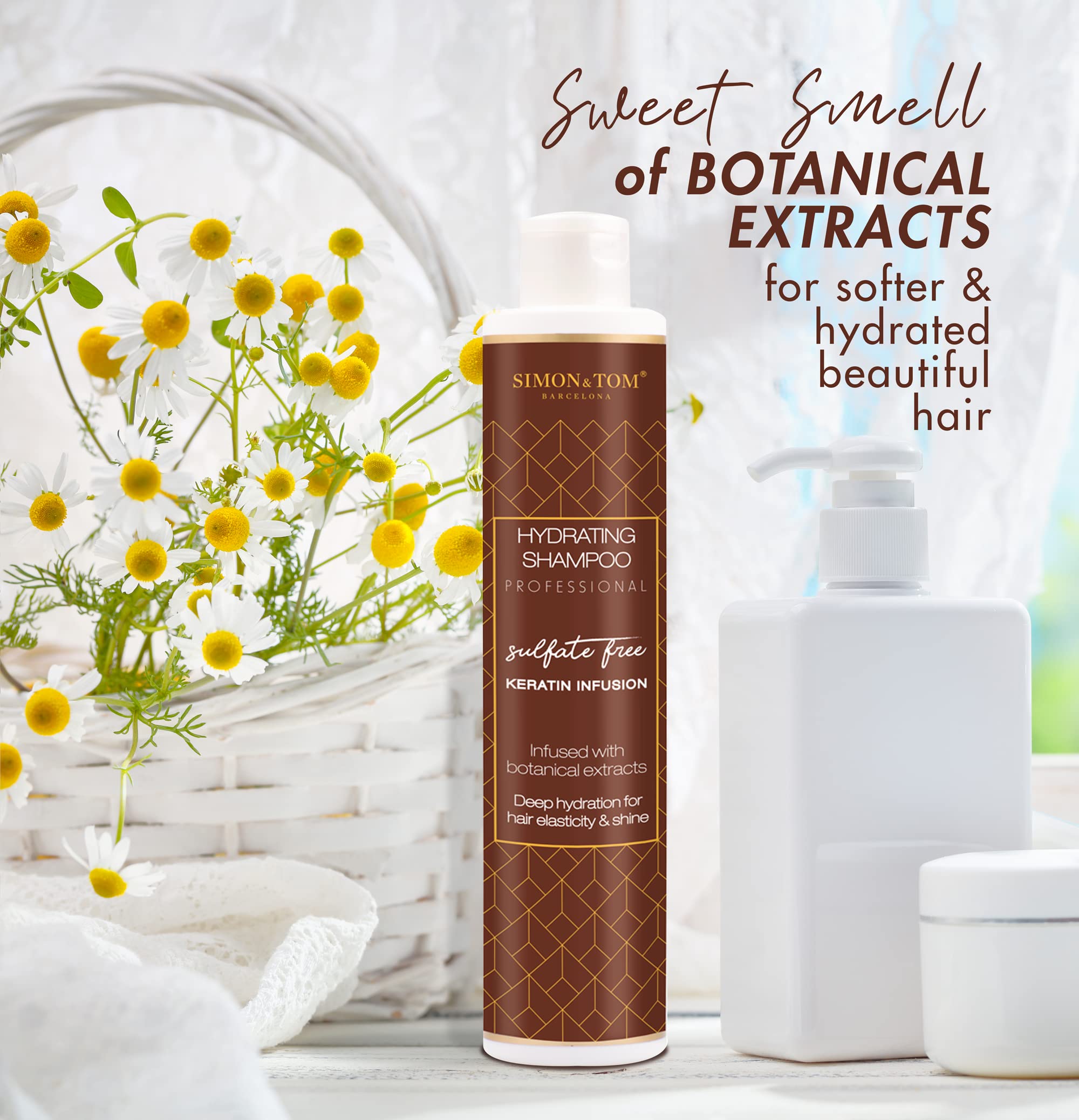 Simon & Tom Shampoo Idratante Cheratina 250 ml Senza Solfati