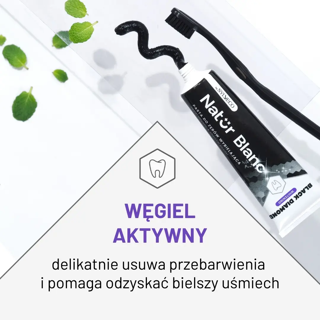 Sylveco Natur Blanc Black Diamond dentifricio carbone