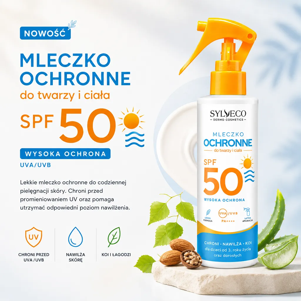 Sylveco Dermo Latte Protettivo SPF50 Viso e Corpo Leggero