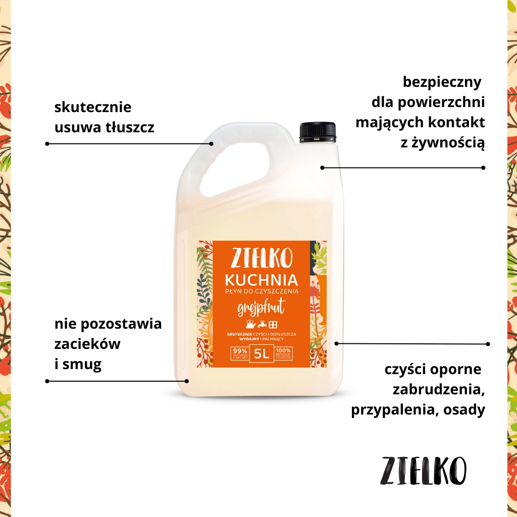 Zielko Pompelmo Detergente Cucina 5l ecologico sgrassante