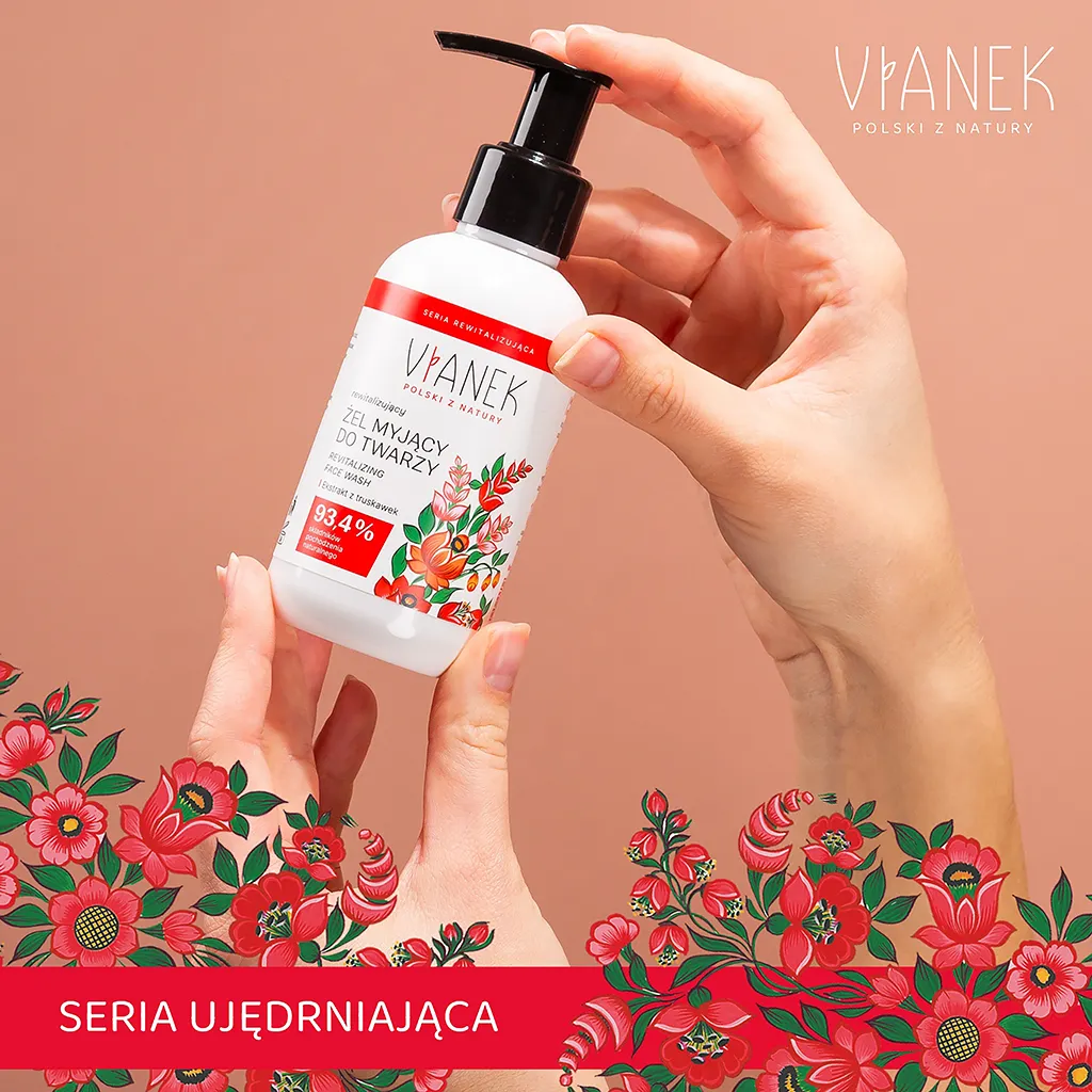Vianek gel detergente viso rivitalizzante fragola 150 ml
