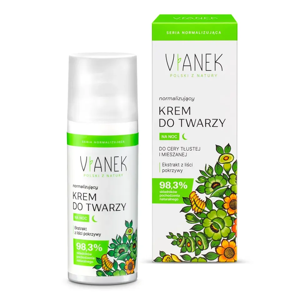 Vianek crema viso notte normalizzante 50 ml