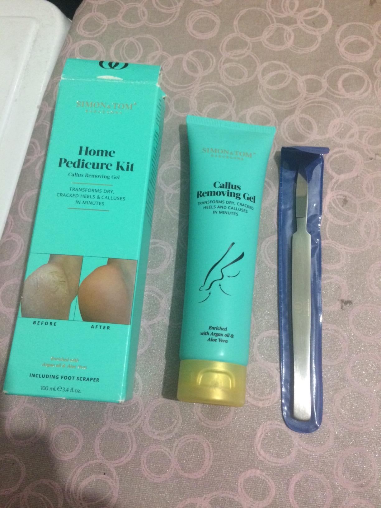 Simon & Tom Kit Pedicure Gel Calli 100 ml con limetta