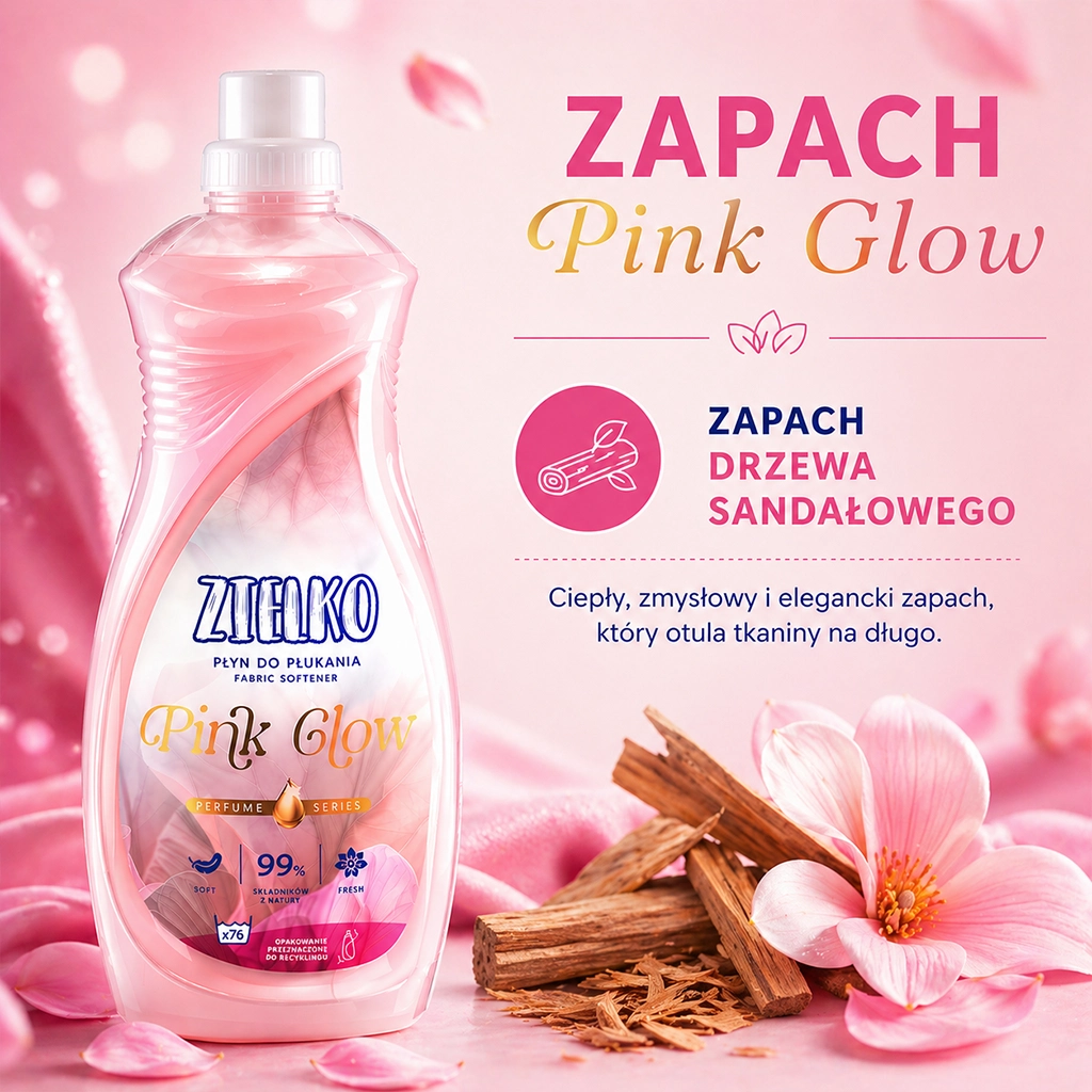 Zielko Pink Glow Ammorbidente Bucato al Sandalo