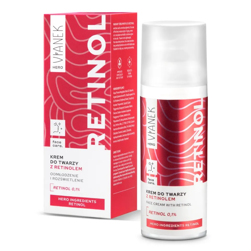 Vianek Hero crema viso retinolo 0,1% illuminante