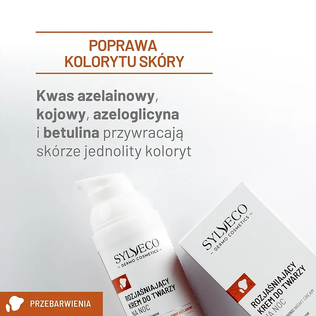 Sylveco Dermo crema viso notte schiarente macchie