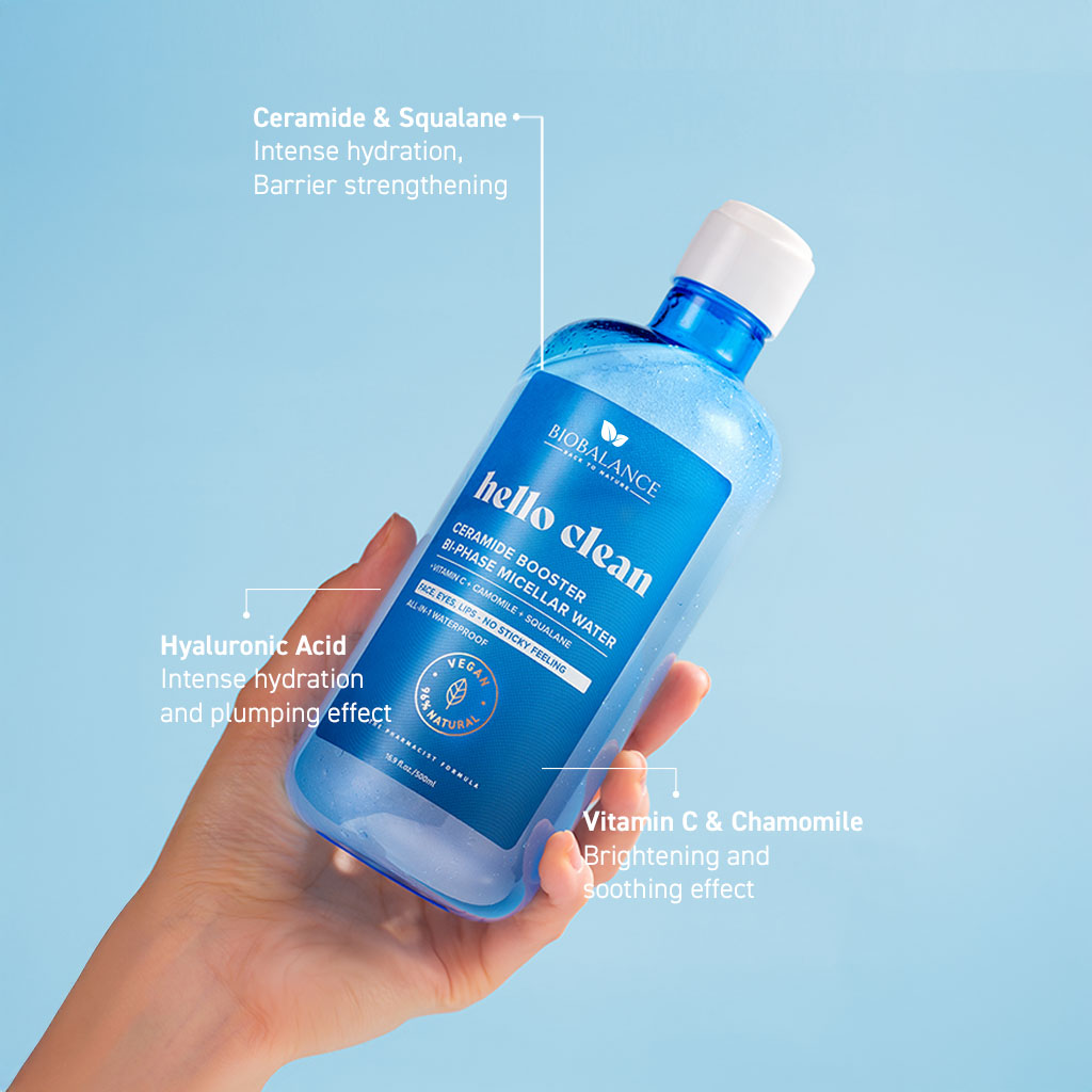 Biobalance Hello Clean Ceramide Booster acqua micellare 500 ml