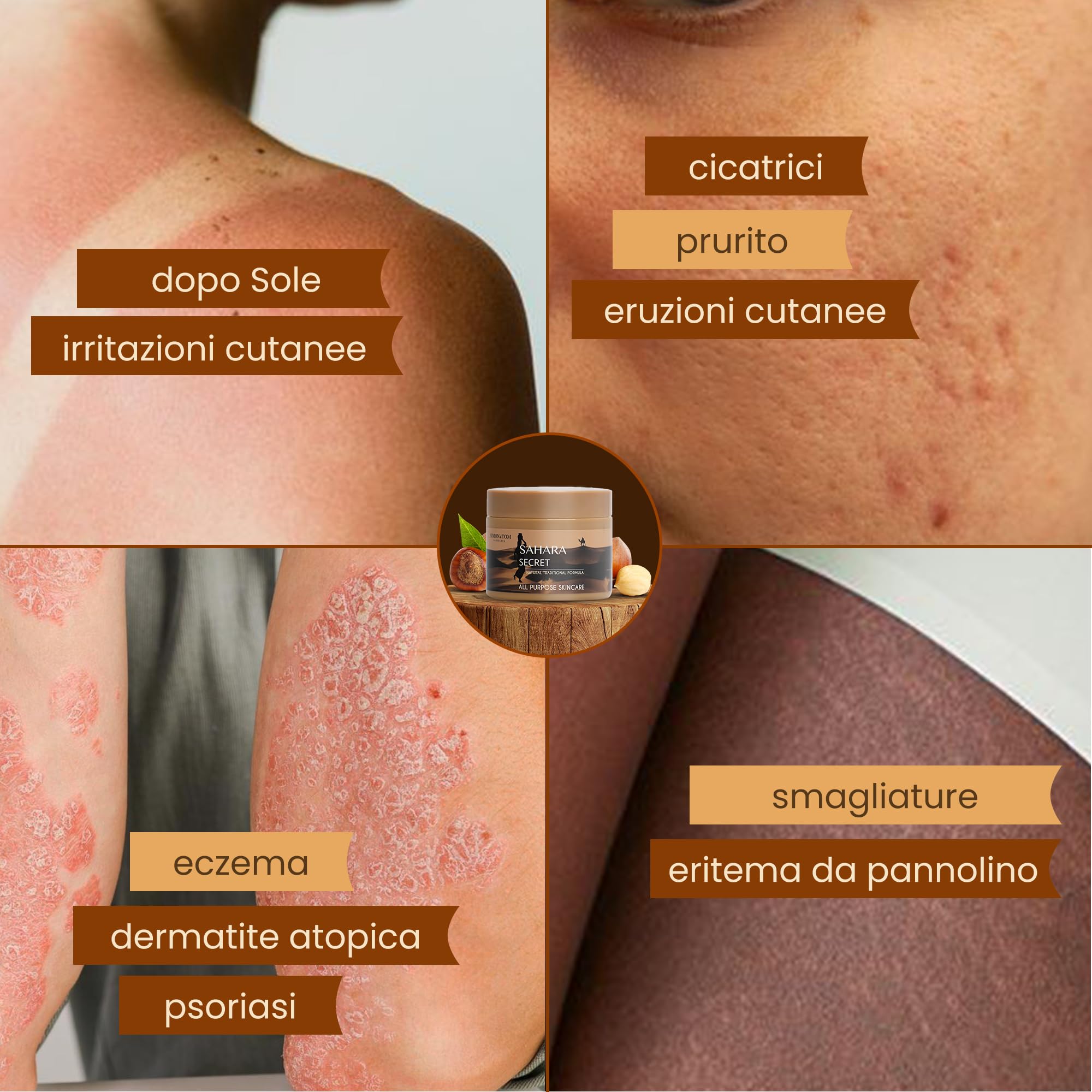 Simon & Tom Sahara Secret Crema Viso Corpo 150 ml Lenitiva