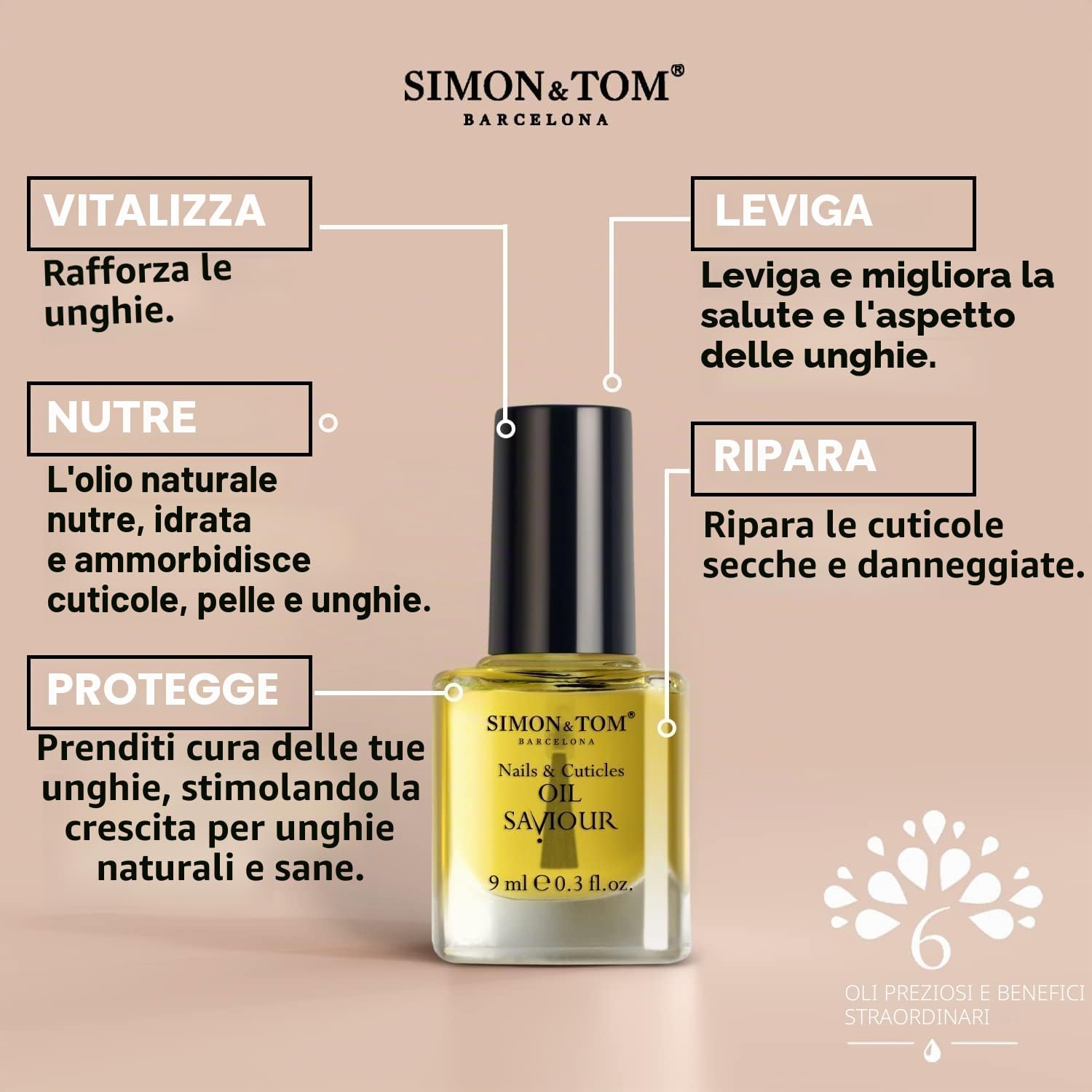 Simon & Tom Oil Saviour olio cuticole 9 ml rinforzante