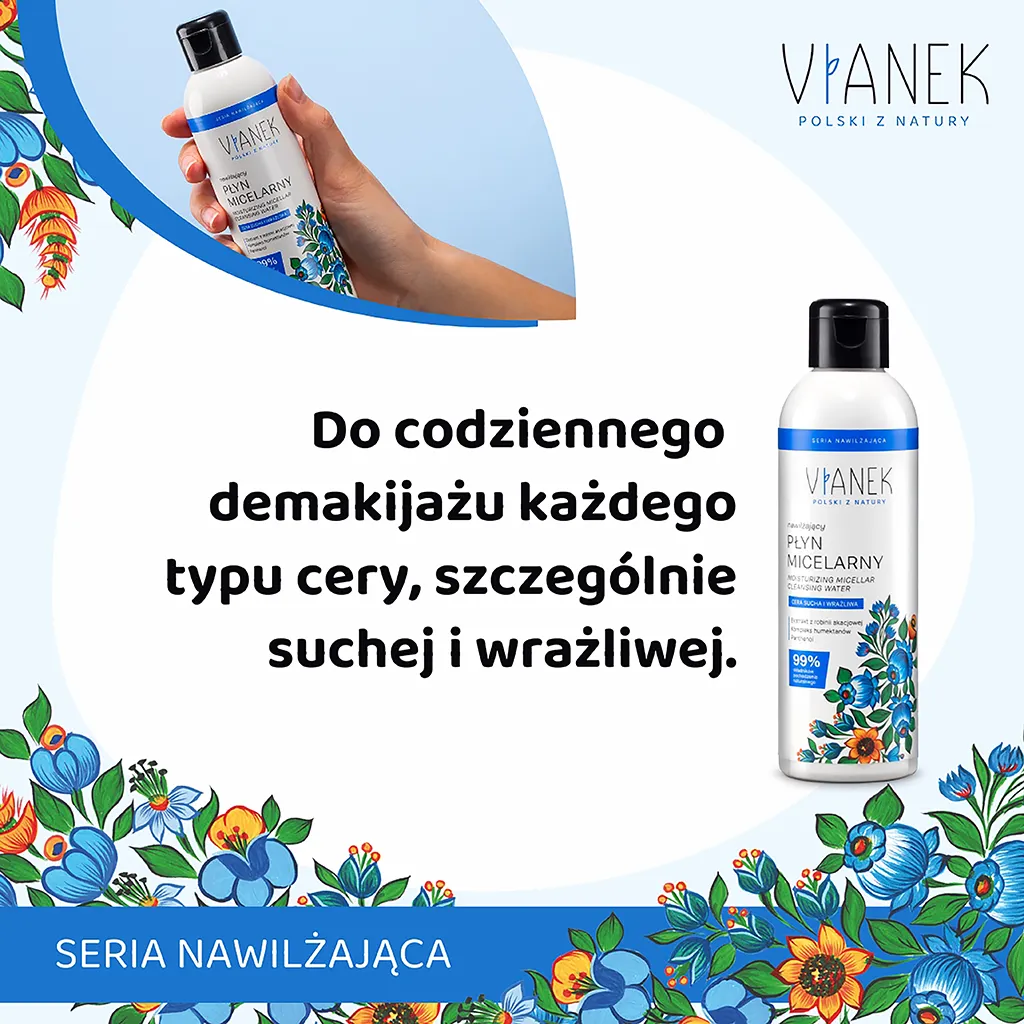 Vianek Classico Acqua Micellare Idratante 200 ml Pelle Secca