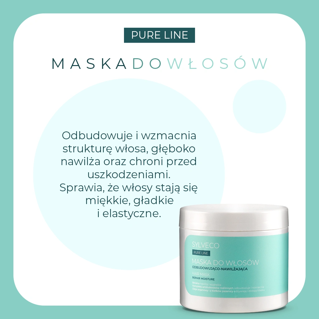 Sylveco Pure Line Maschera Capelli Ricostruzione Idratante