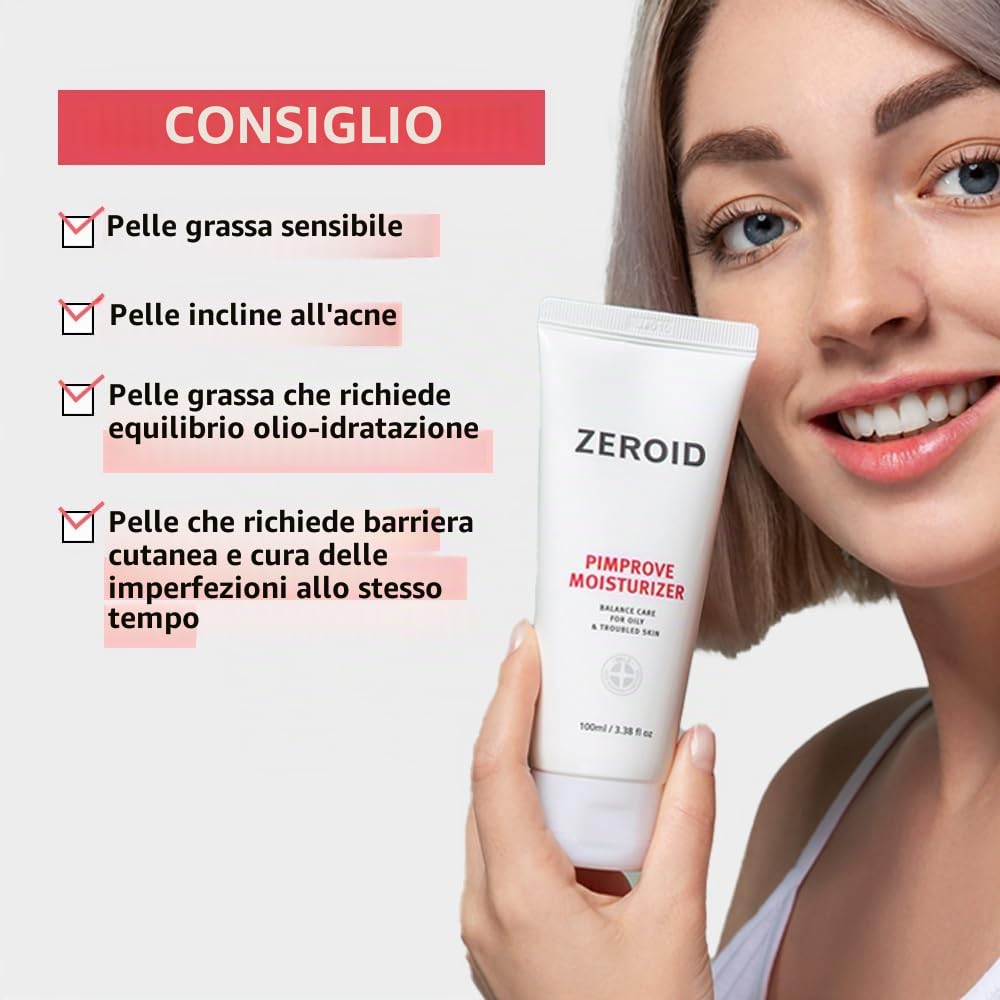 Zeroid Pimprove Crema idratante viso 100 ml pelle grassa