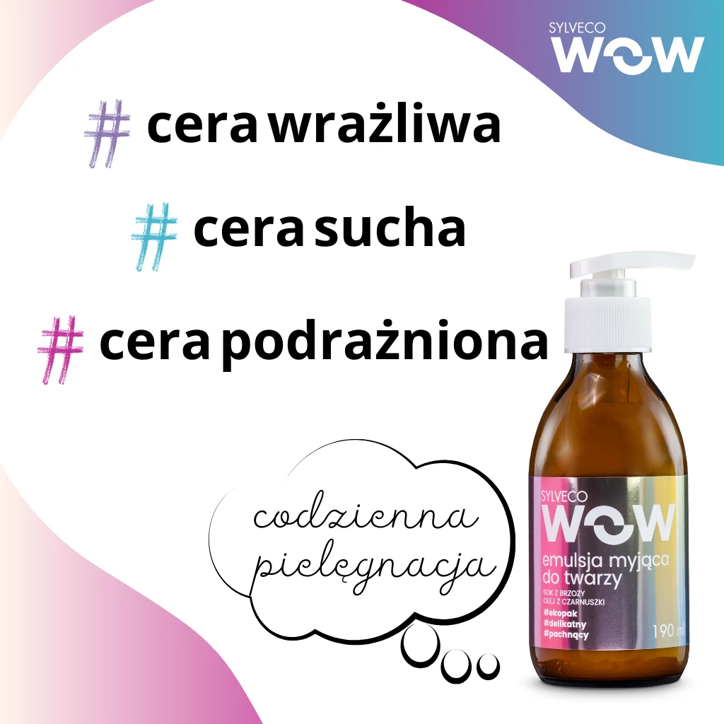 Sylveco Wow emulsione detergente viso 190 ml pelle sensibile