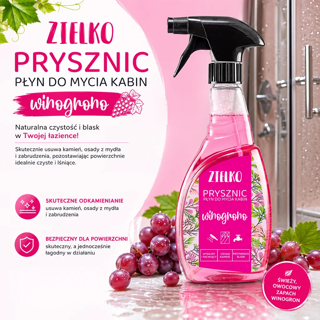 Zielko Detergente Cabine Doccia Uva Anticalcare