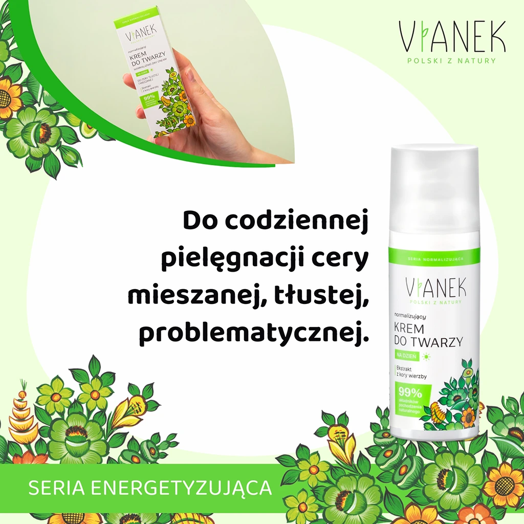 Vianek crema viso giorno normalizzante uva 50 ml