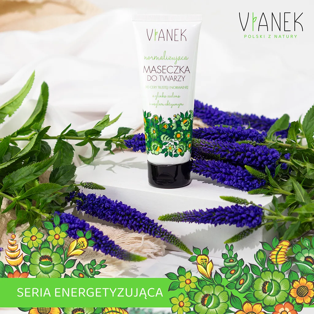 Vianek maschera viso normalizzante 75 ml argilla verde