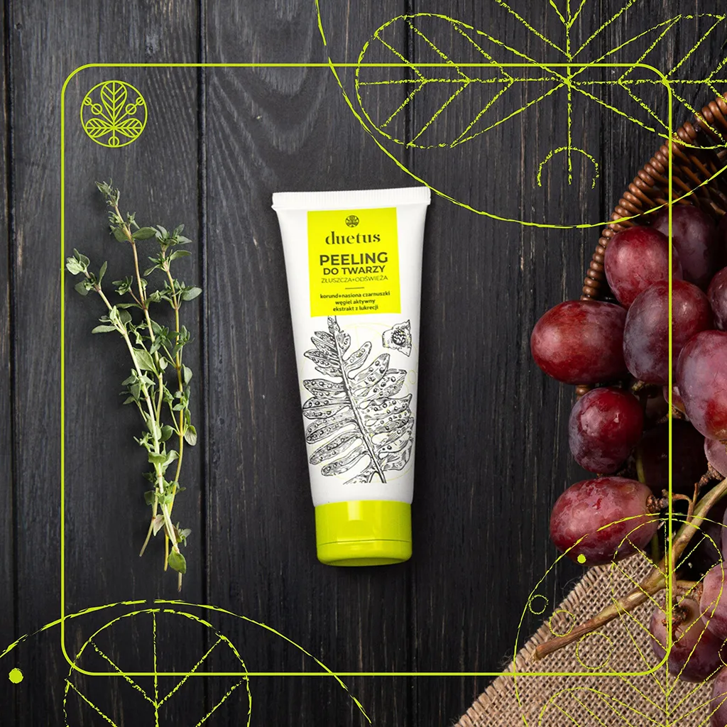 Duetus Scrub Viso Peeling Pelle Mista 75 ml Carbone Attivo