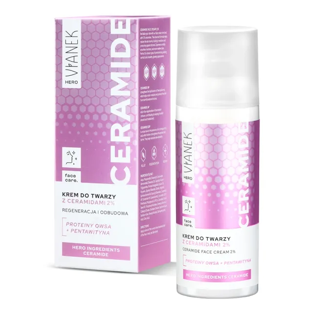 Vianek Hero crema viso ceramidi 2% pelle secca
