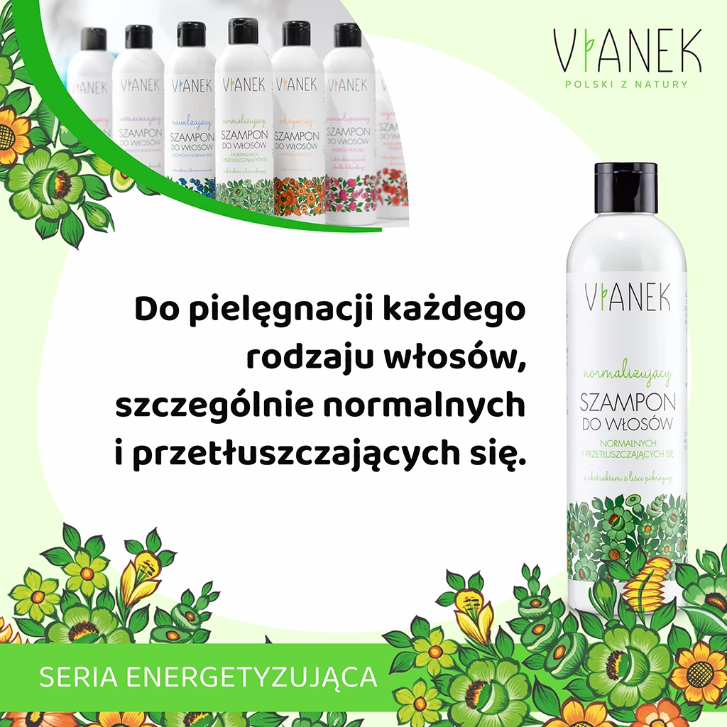 Vianek Shampoo Normalizzante ortica 300 ml capelli grassi